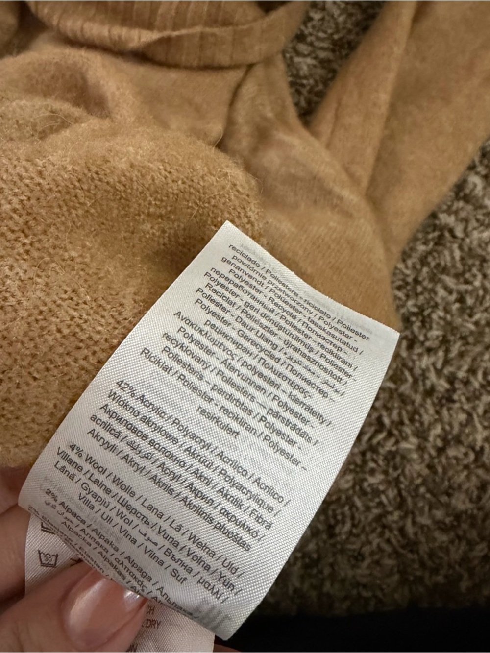 Vero moda Cozy Camel Turtleneck Sweater Midi Dress - Picture 5 of 5
